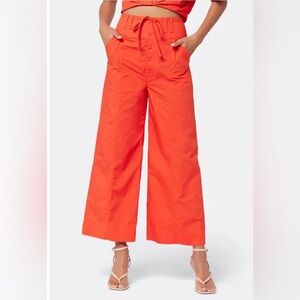Joie Vibrant Orange Wide-Leg Pants